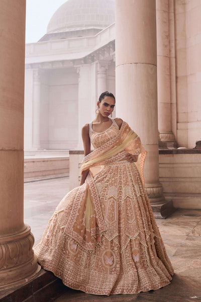 Pearl Powder Peach Lehenga Set