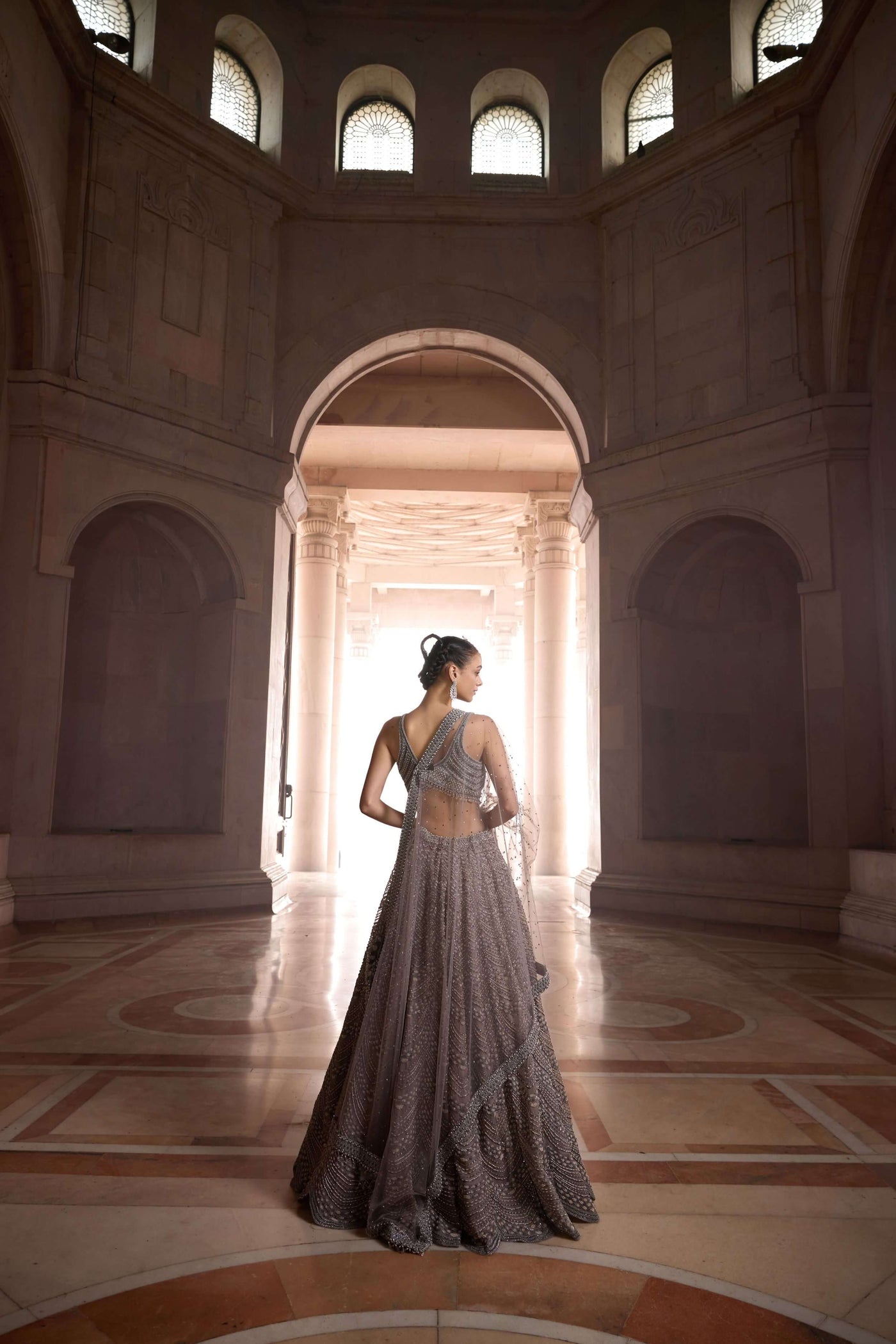 Charcoal Gray Lehenga Set