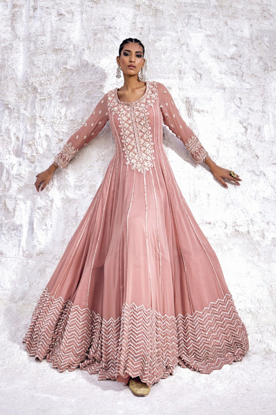 Pastel Peach Anarkali