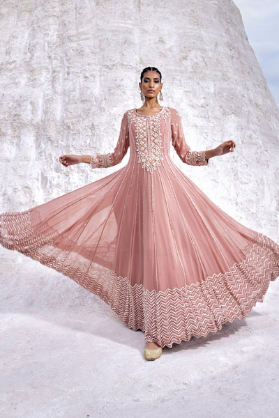 Pastel Peach Anarkali