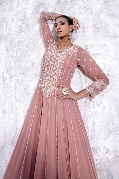 Pastel Peach Anarkali