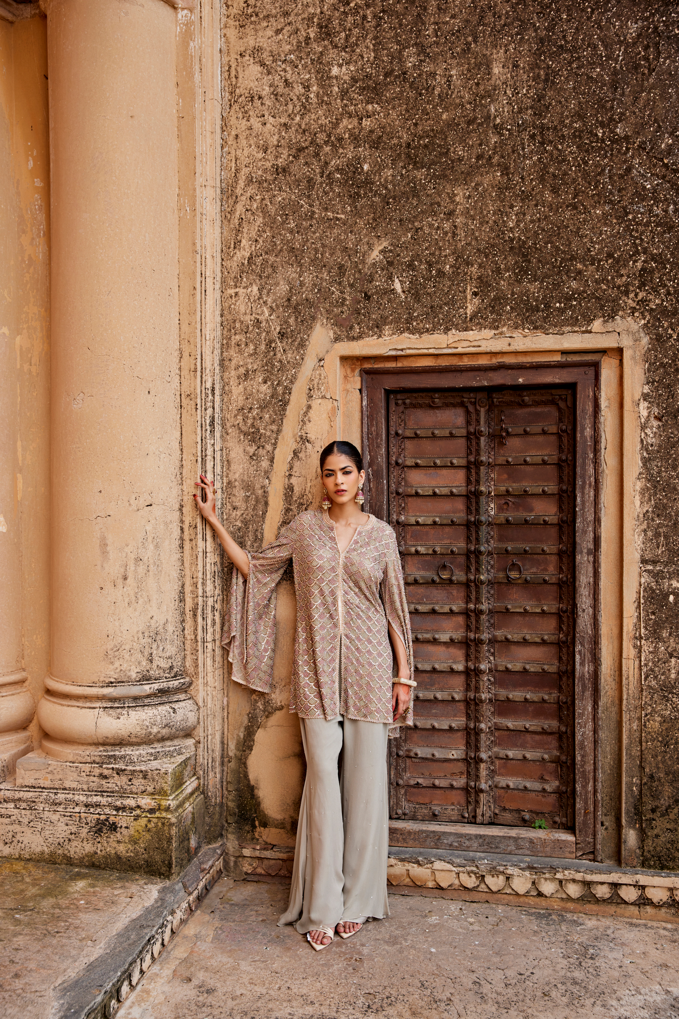 PASTEL GREY KURTA SET