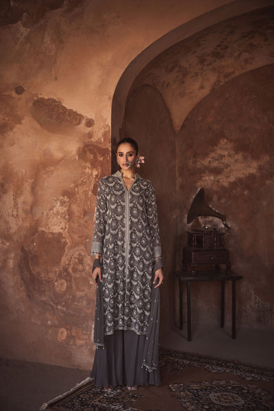 Smoke Gray Kurta Set