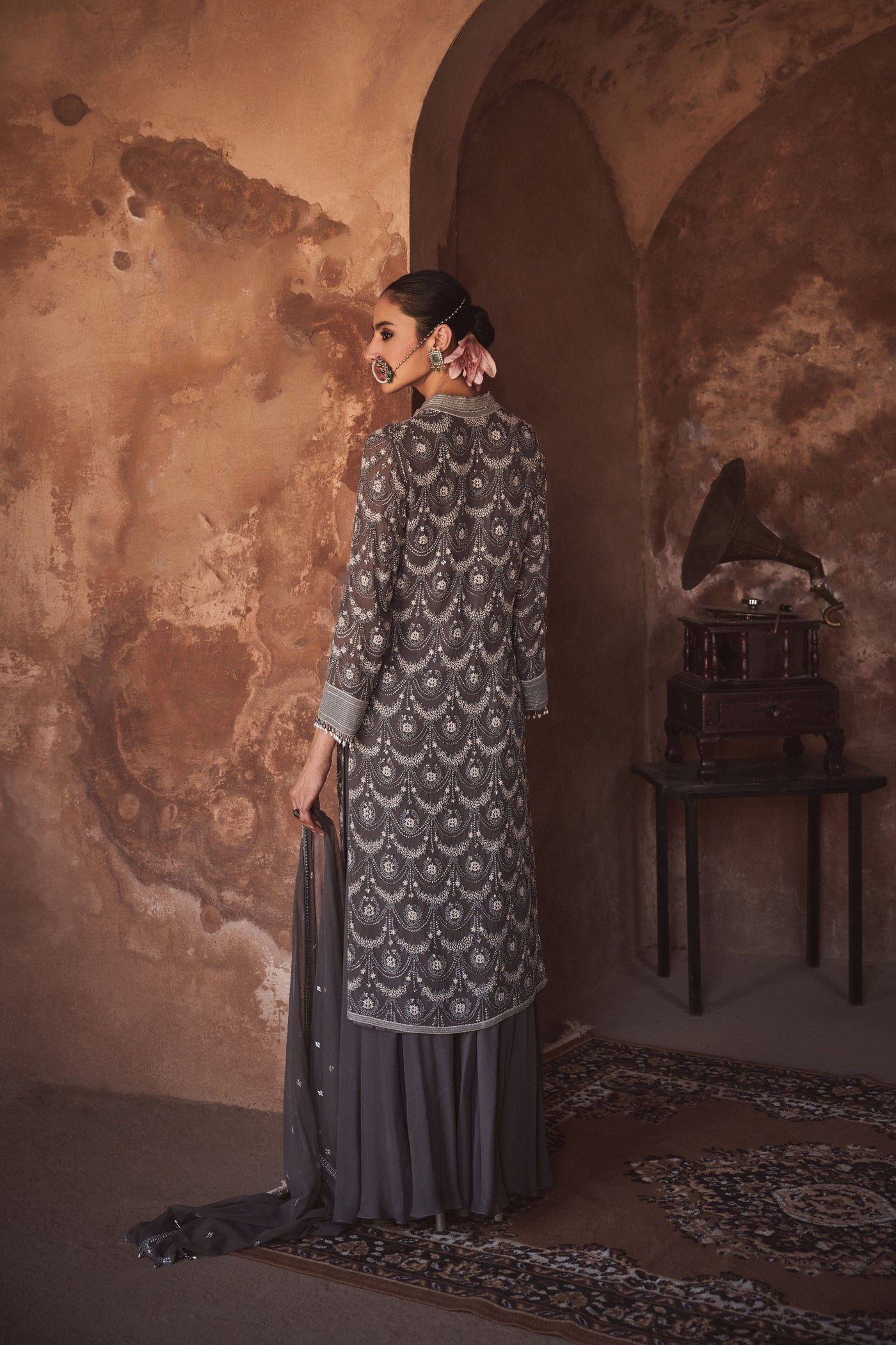 Smoke Gray Kurta Set