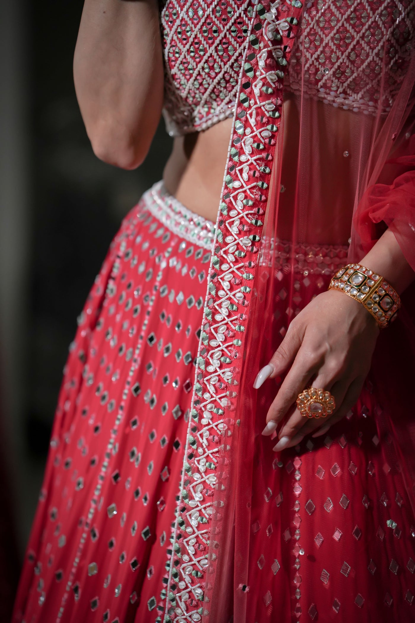 Kavita Arora in our Fuchsia pink Lehenga Set