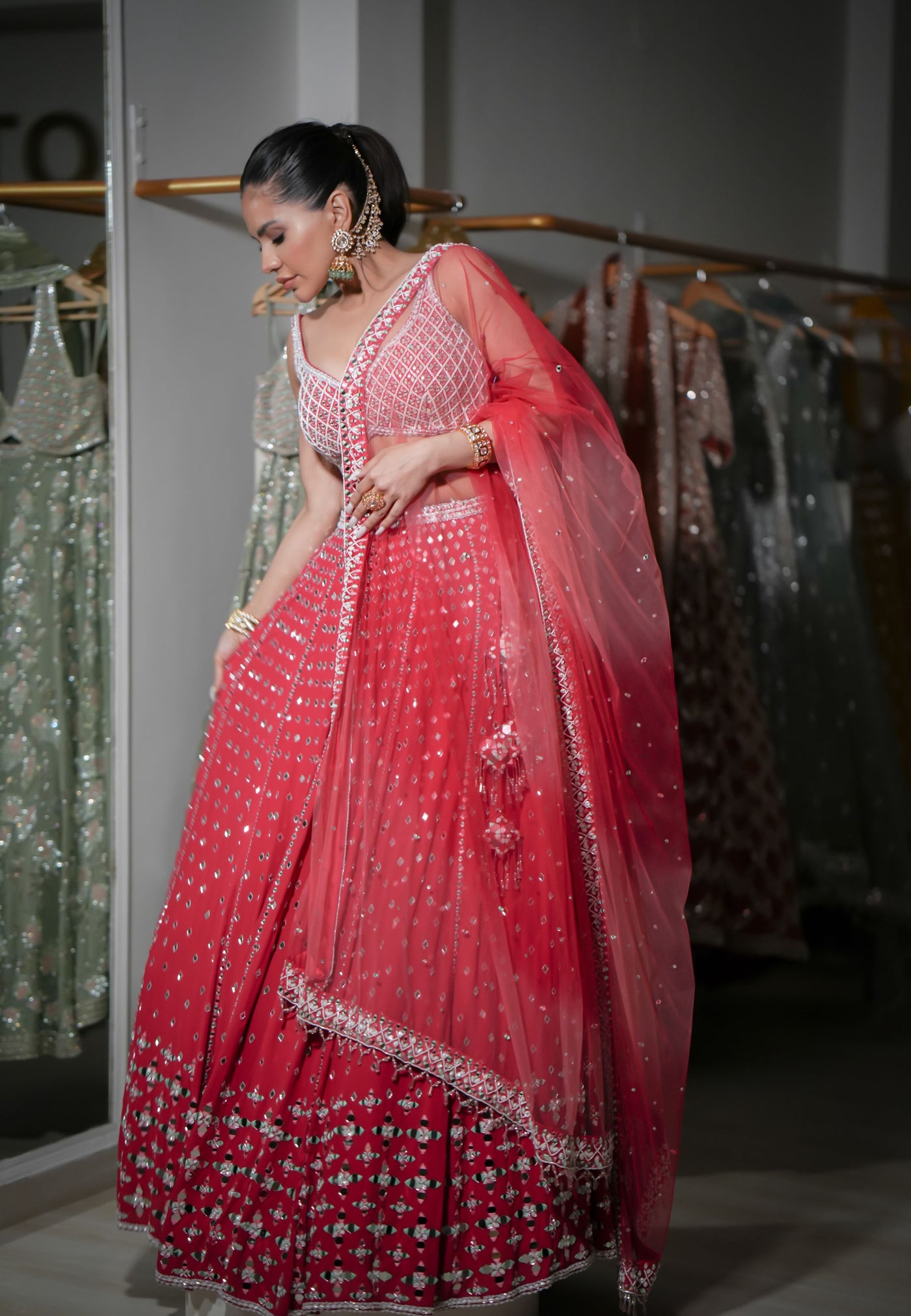 Kavita Arora in our Fuchsia pink Lehenga Set