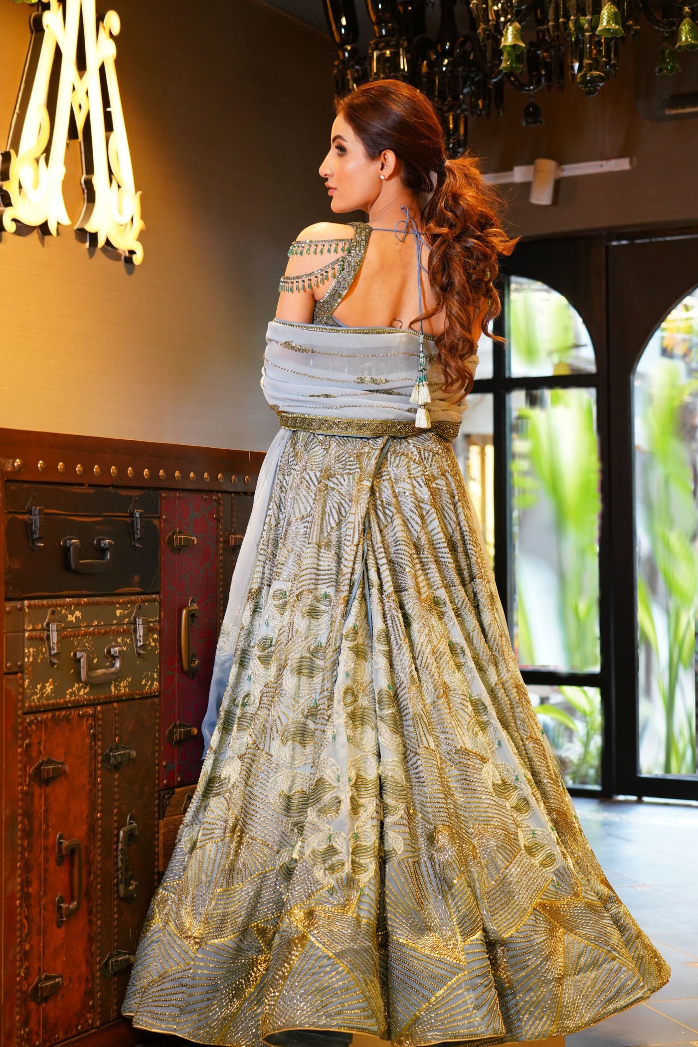 Suhani Chaudhary in our Verdigris Waves Lehenga Set