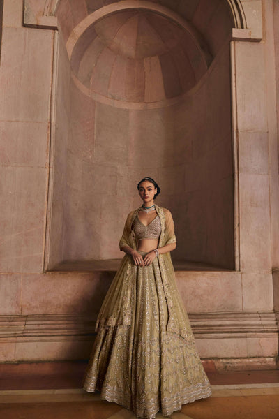 Champagne Green Lehenga Set