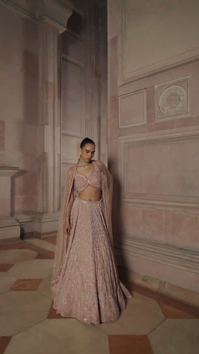 Pearl Blush Pink Lehenga Set